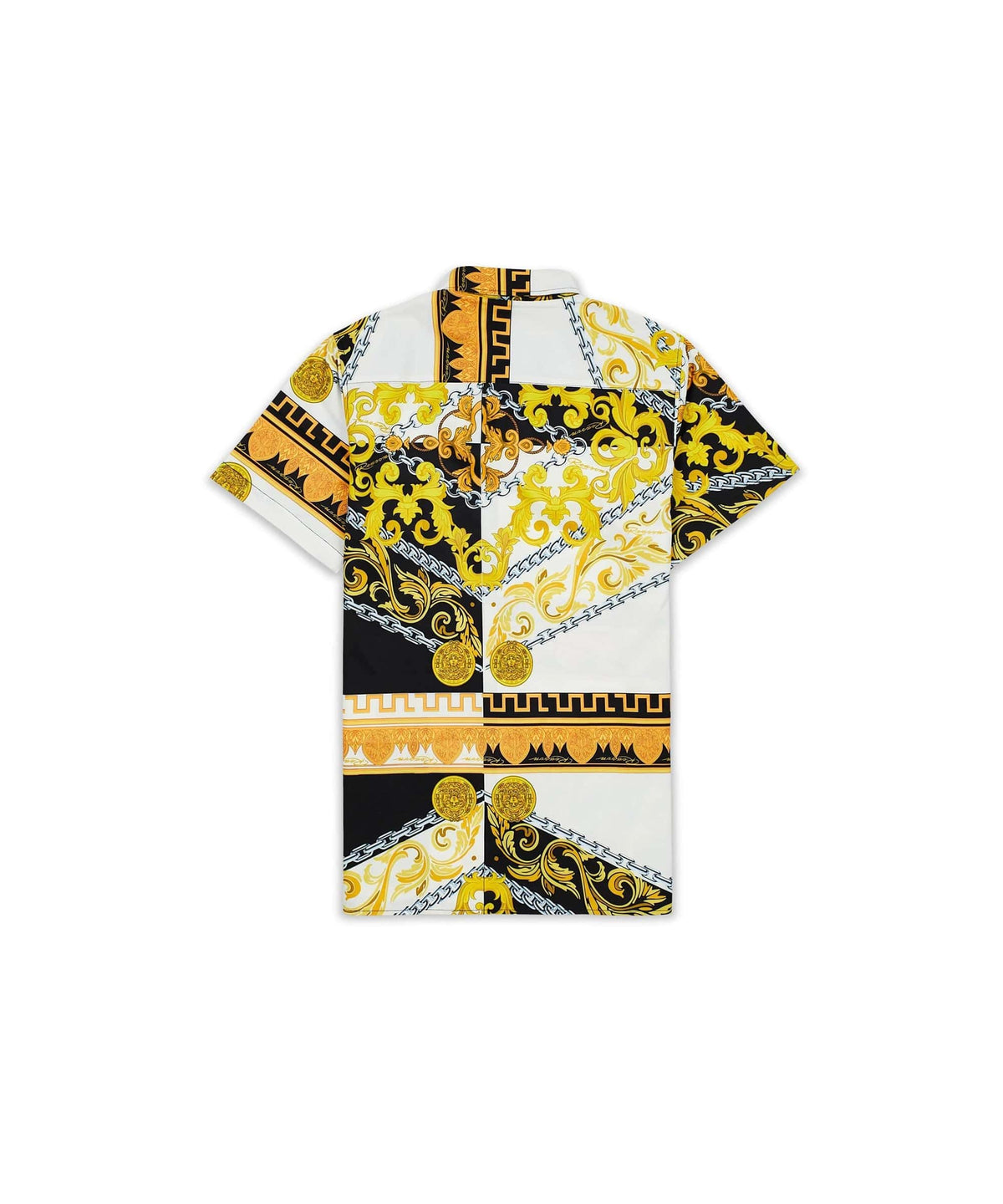 Baroque Viscose Woven Short Sleeve Shirt - Multicolor