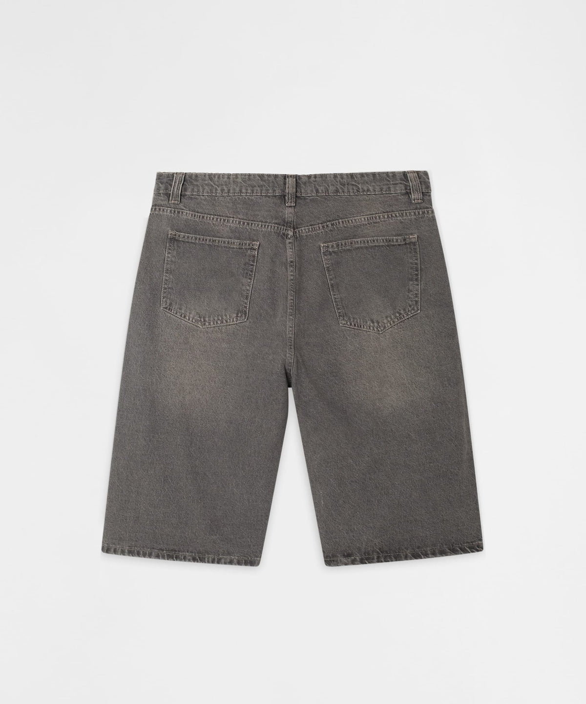 Baggy Denim Short - Washed Slate Grey